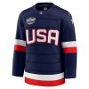 USA tröja Customized 4 Nations Face Off 2025 Fanatics Premium Navy - NHL Tröjor Herr